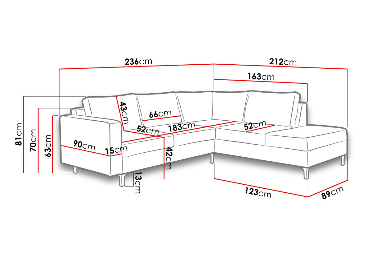 Ugaona sofa Providence 139 (Tiffany 08)