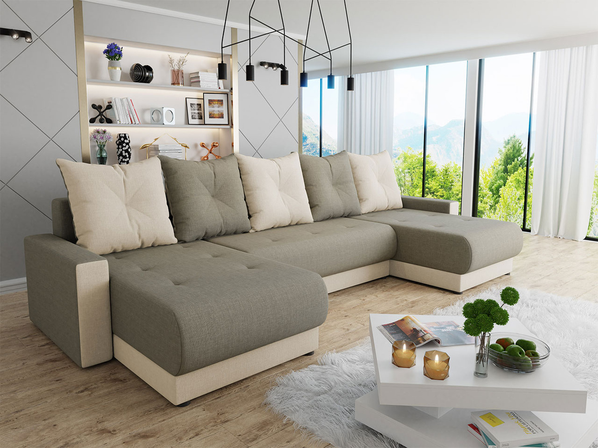 Ugaona sofa Memphis 106 (Lux 01 + Lux 26)