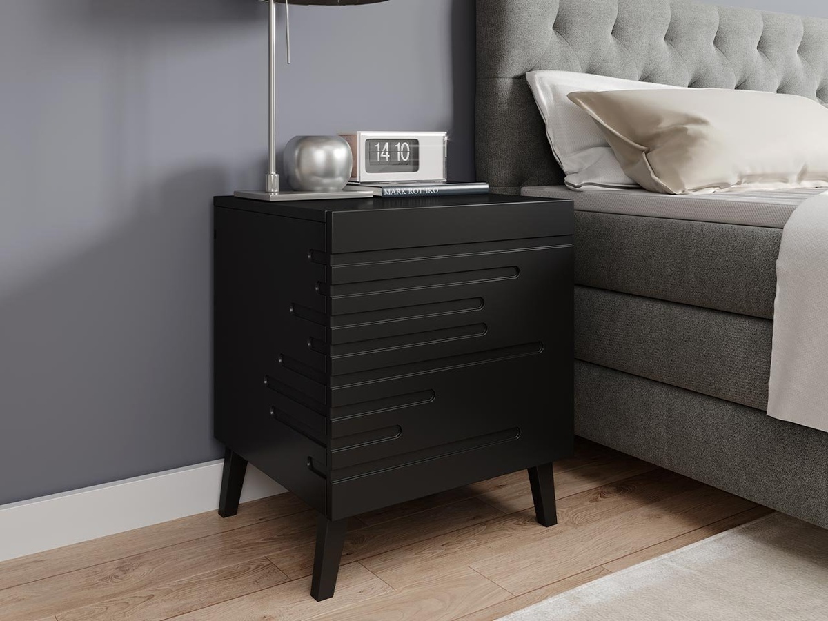 Set noćnih ormarića Charlotte 141 (Crno)