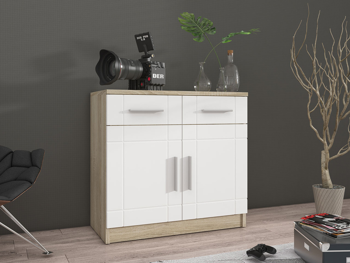 Komoda Tucson 144 (Sonoma hrast + Belo)