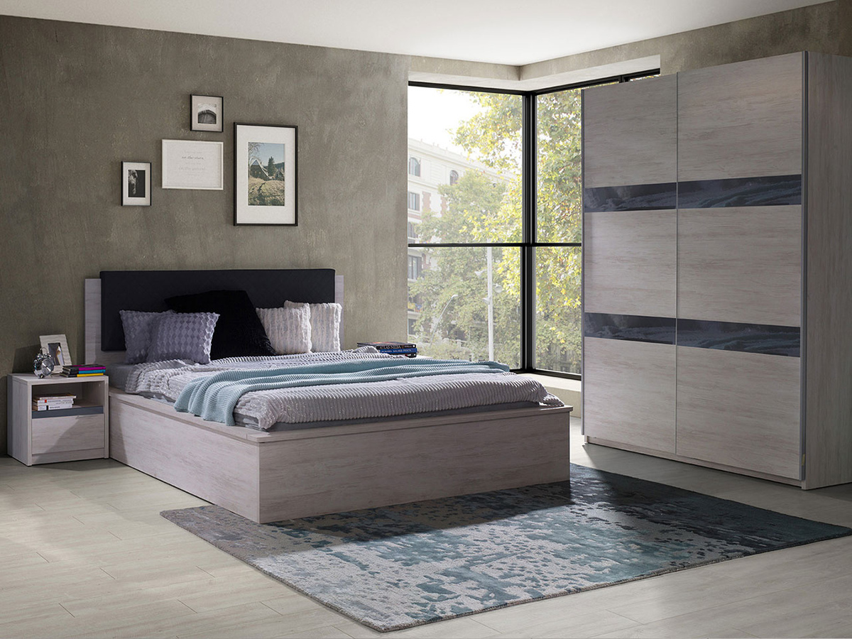 Krevet Fivelbo 105 (Manastirski hrast + Soft Pik 011)