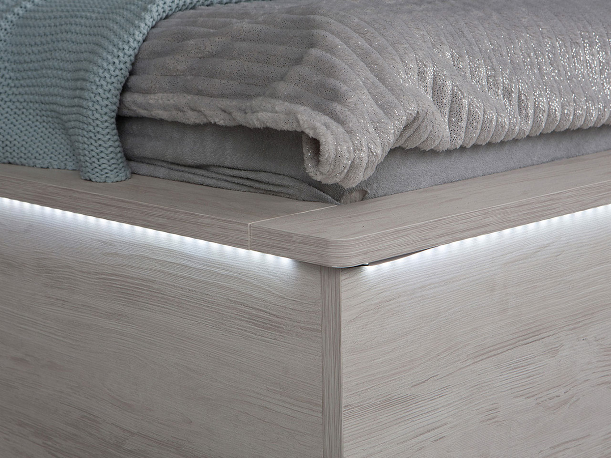 Krevet Fivelbo 105 (Manastirski hrast + Soft Pik 011)