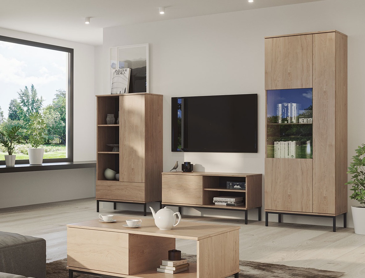 TV komoda Lomsore 100 (Svetlo drvo)