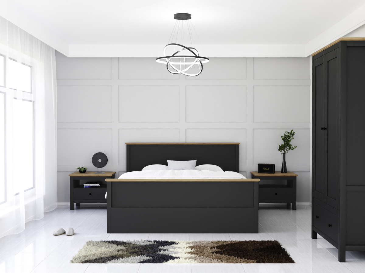 Set spavaća soba Sordoro 123 (Grafit + Artisan hrast)