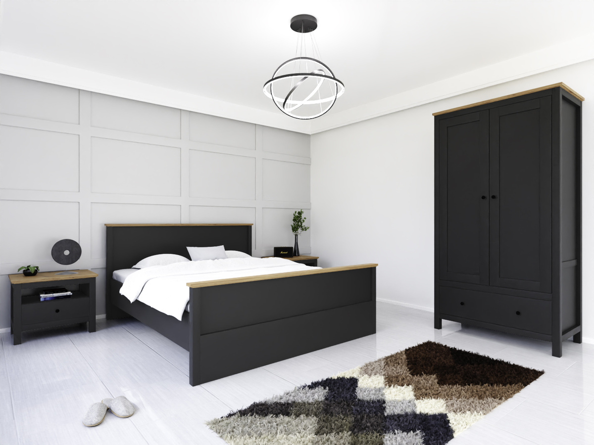 Set spavaća soba Sordoro 123 (Grafit + Artisan hrast)