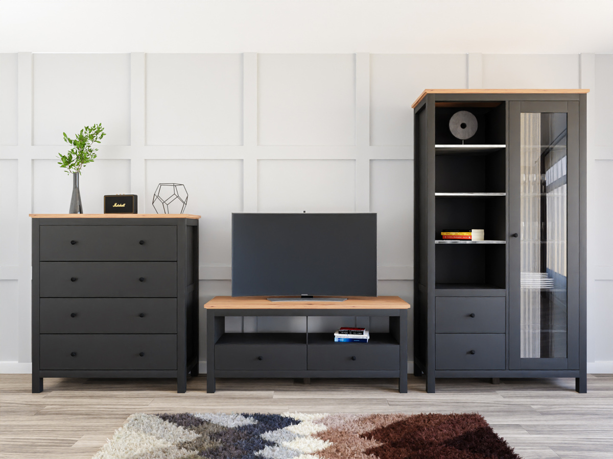 Set za dnevnu sobu Sordoro 125 (Grafit + Artisan hrast)