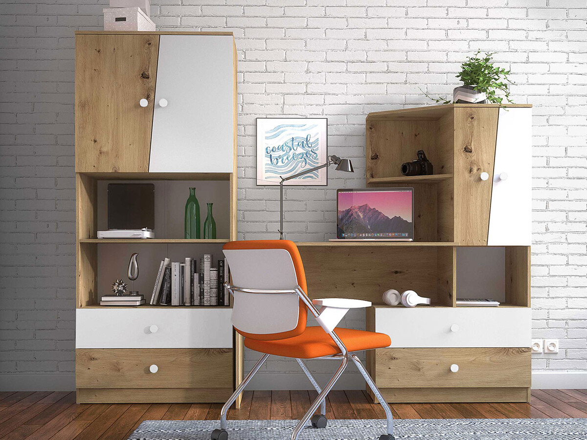 Set nameštaja Almira 115 (Artisan hrast + Belo)