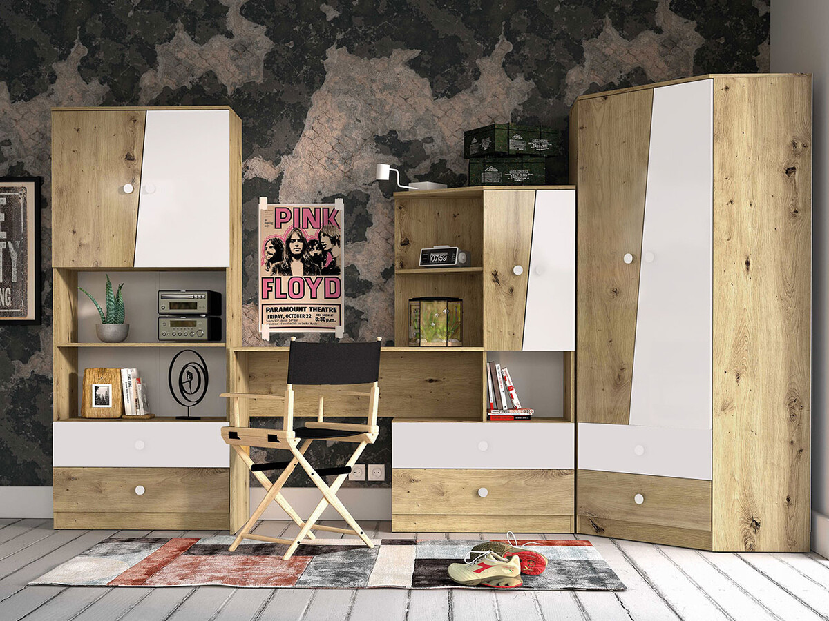 Set nameštaja Almira 116 (Artisan hrast + Belo)