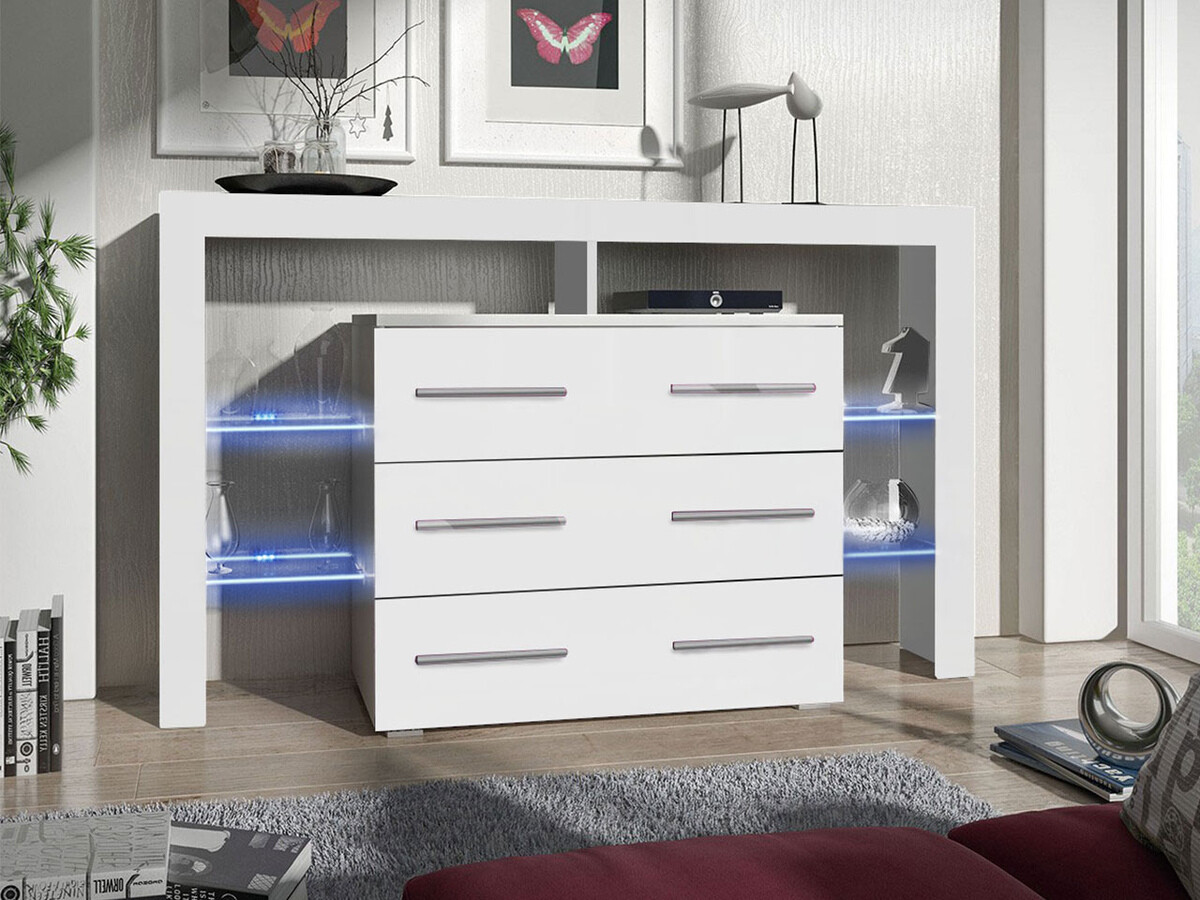 Komoda Aestas I (Belo + Sjajno belo)