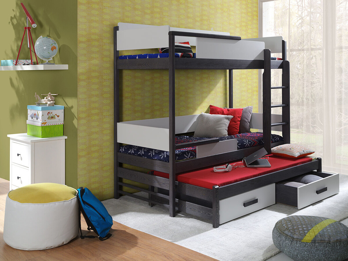 Krevet na sprat Henderson 114 (Graphite + Sivo)