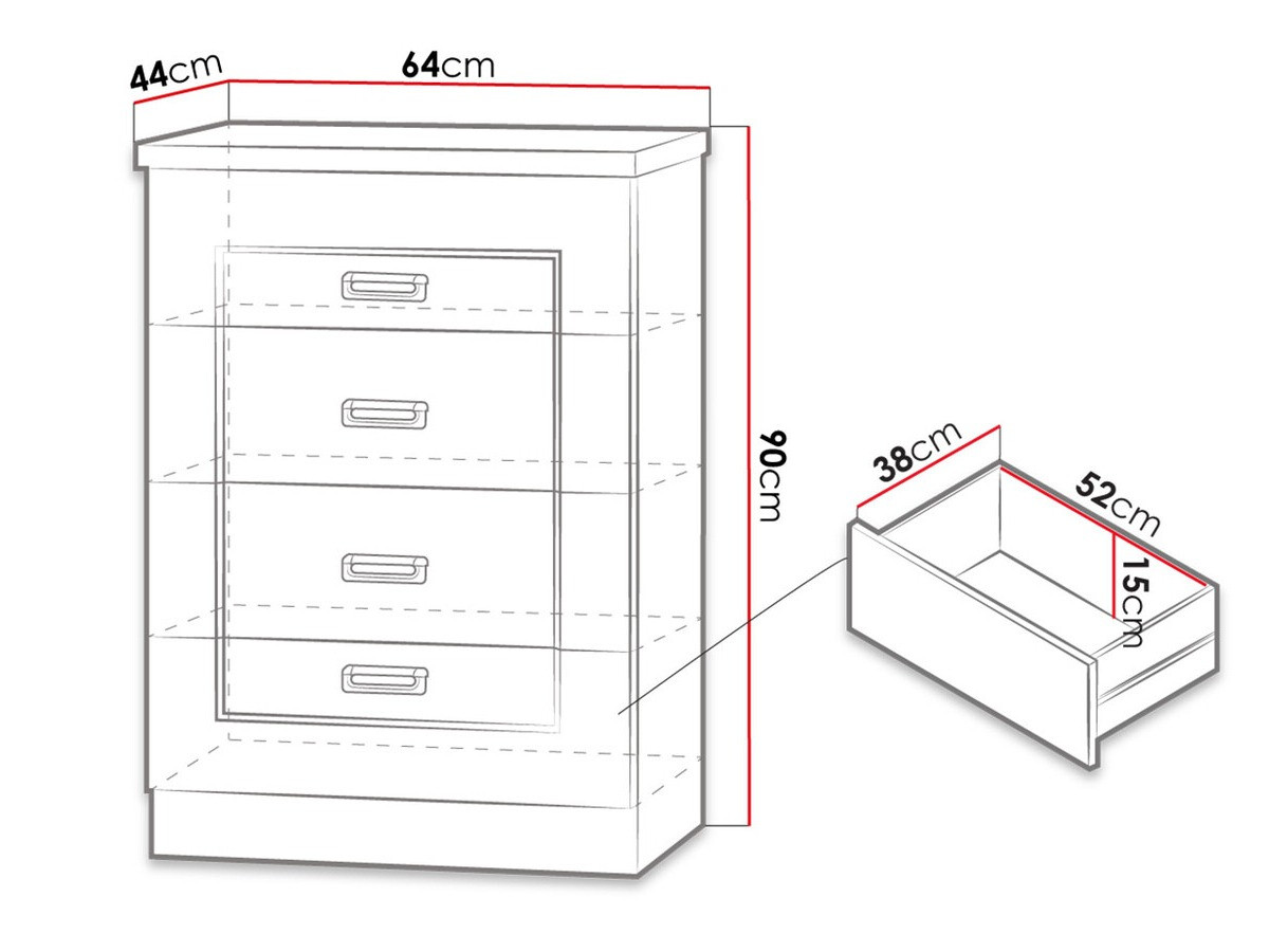Komoda Lircava 103 (Храст лефкас)
