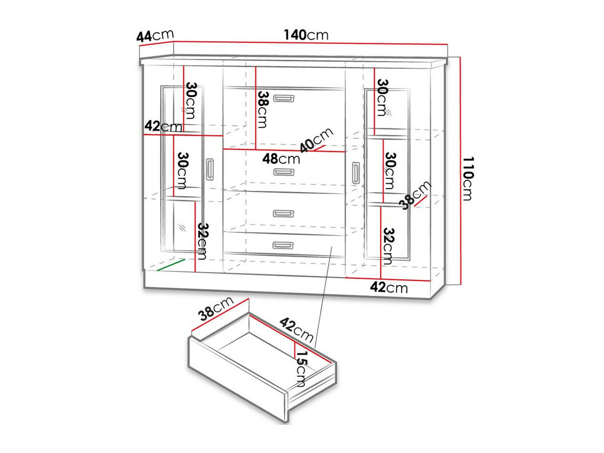 Komoda Lircava 111 (Храст лефкас)