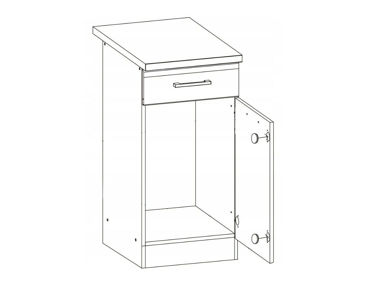 Modularni ormar sa fiokom i vratima Eli Dark 101