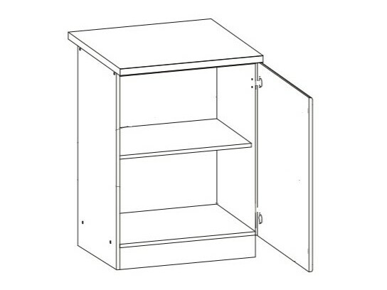 Modularni ormar sa vratima Eli Dark 100