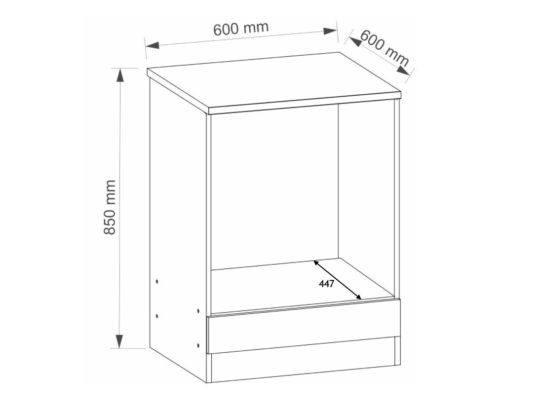 Modularni ormar za ugradne uređaje Eli Dark 104