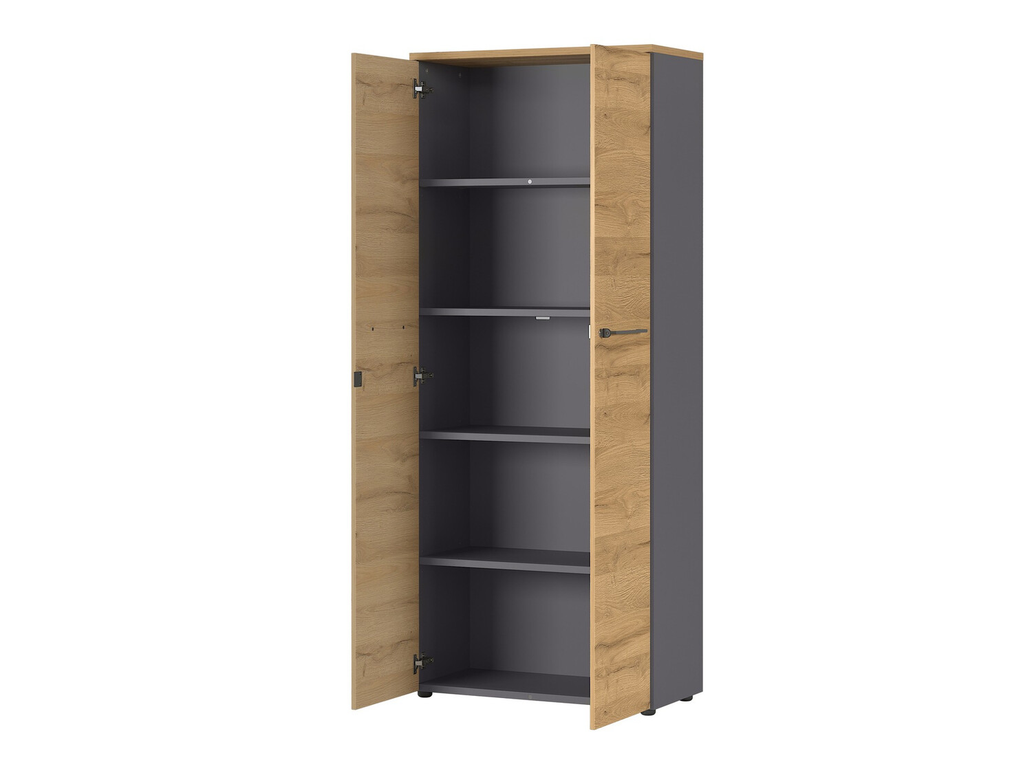 Polica Eliromo 106 (Graphite + Unuk hrast)