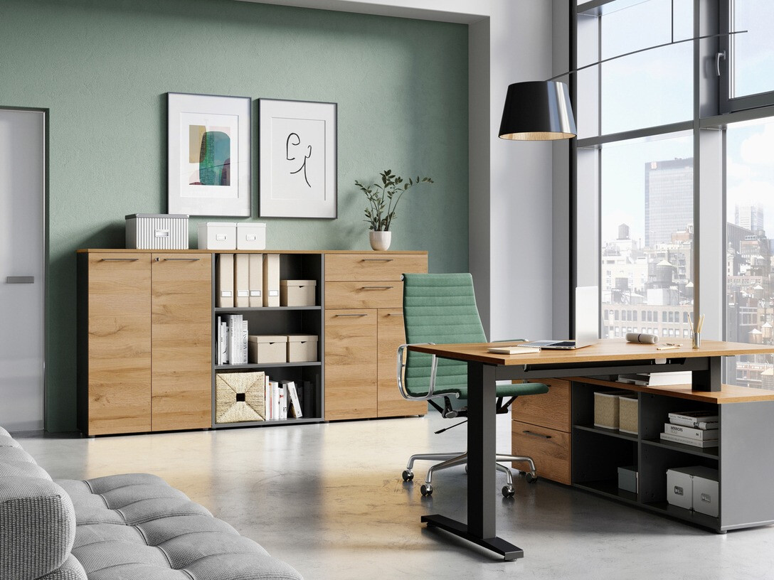 Komoda Eliromo 103 (Grafit + Grandson hrast)