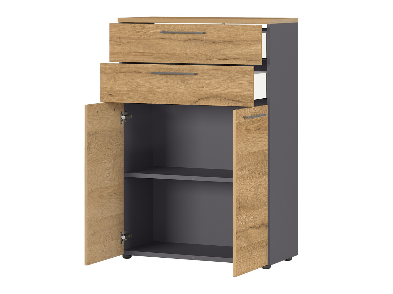 Komoda Eliromo 103 (Graphite + Unuk hrast)