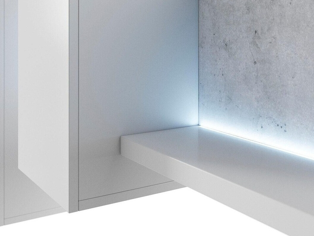 Set za dnevnu sobu Lutiva 100 (Belo + Beton)