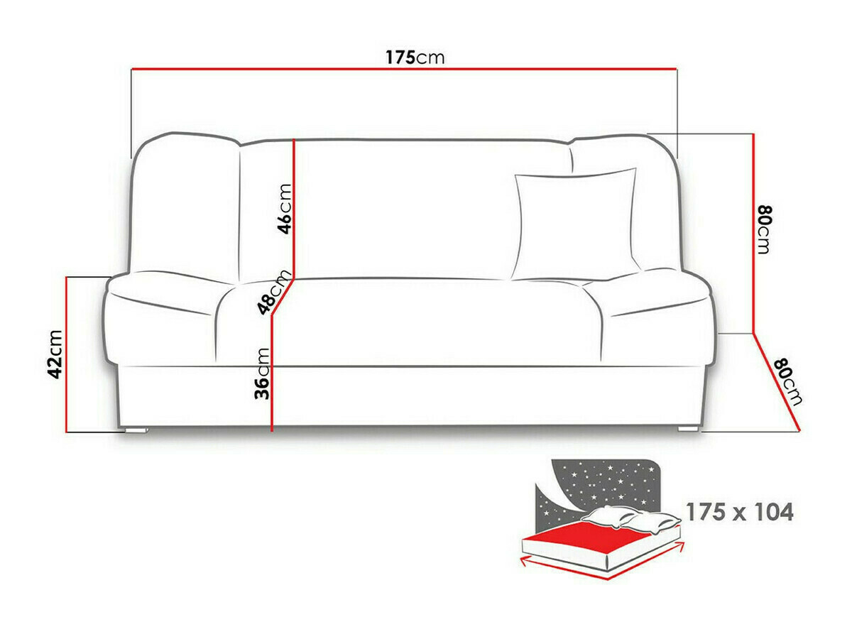 Sofa na razvlačenje Columbus 117 (Enjoy 16)
