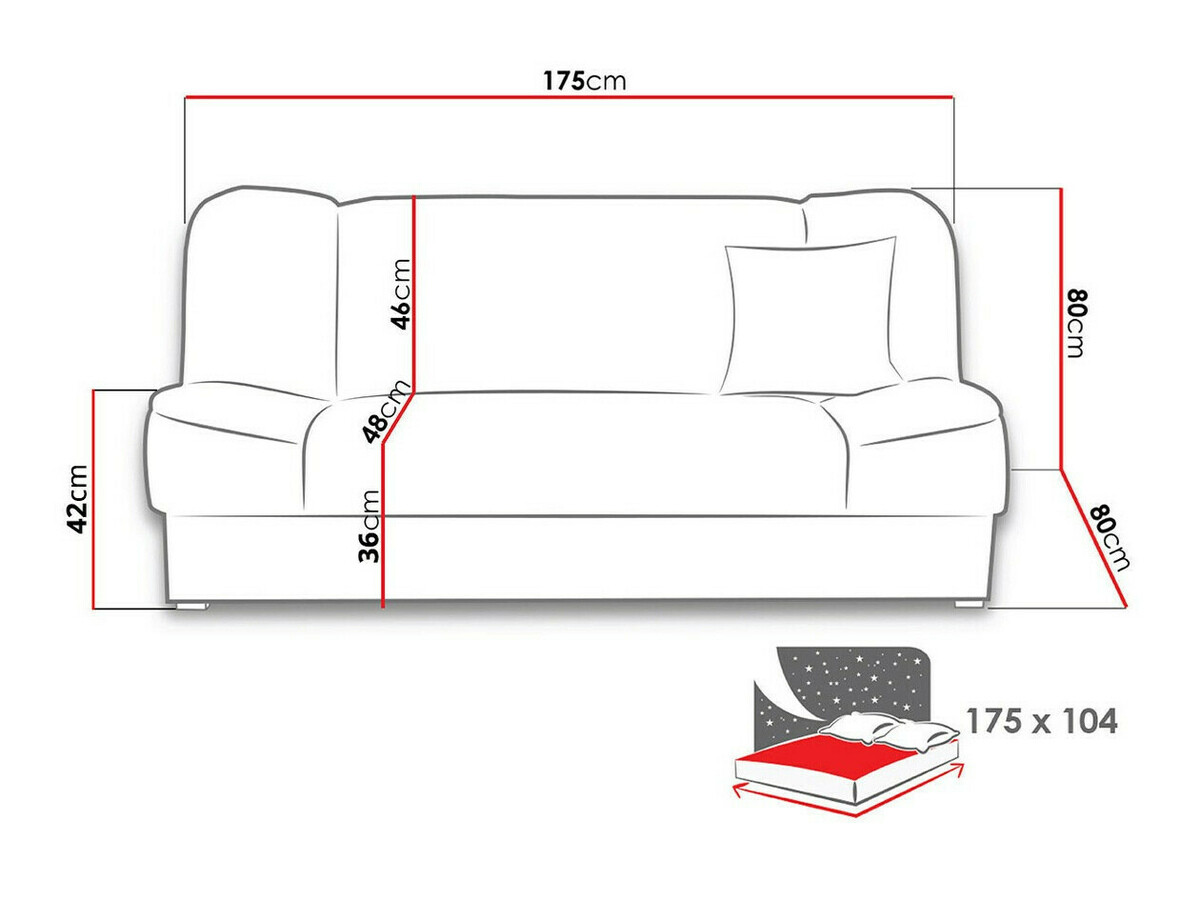 Sofa na razvlačenje Columbus 117 (Inari 100)