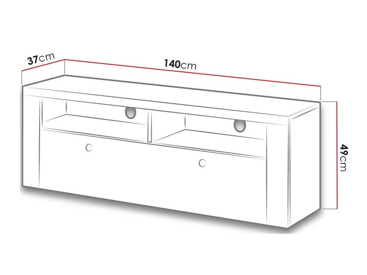 TV komoda Salelbo 103 (Orah)