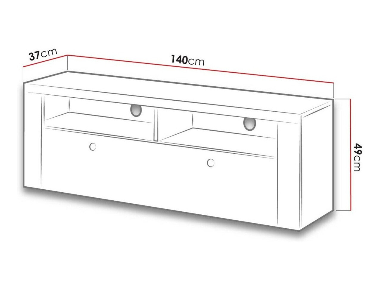 TV komoda Salelbo 103 (Riviera hrast)