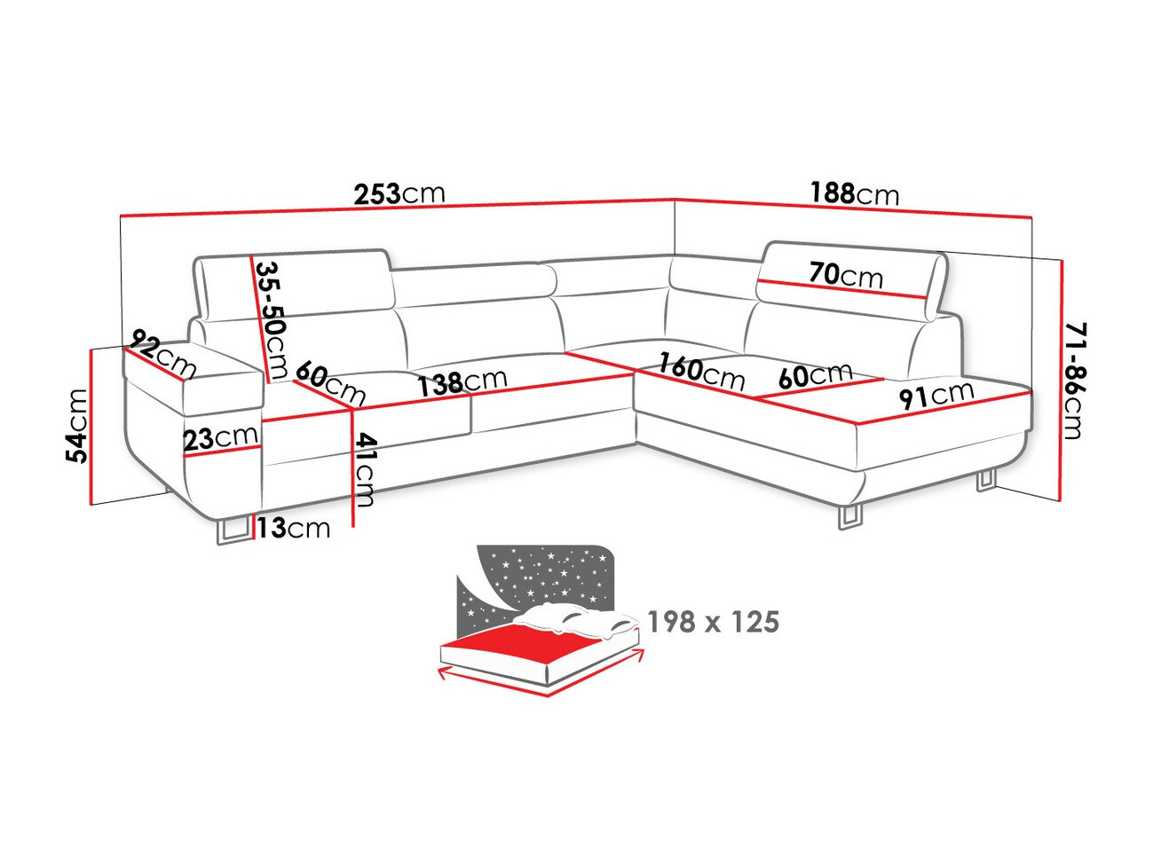 Ugaona sofa Comfivo 306 (Manila 29)