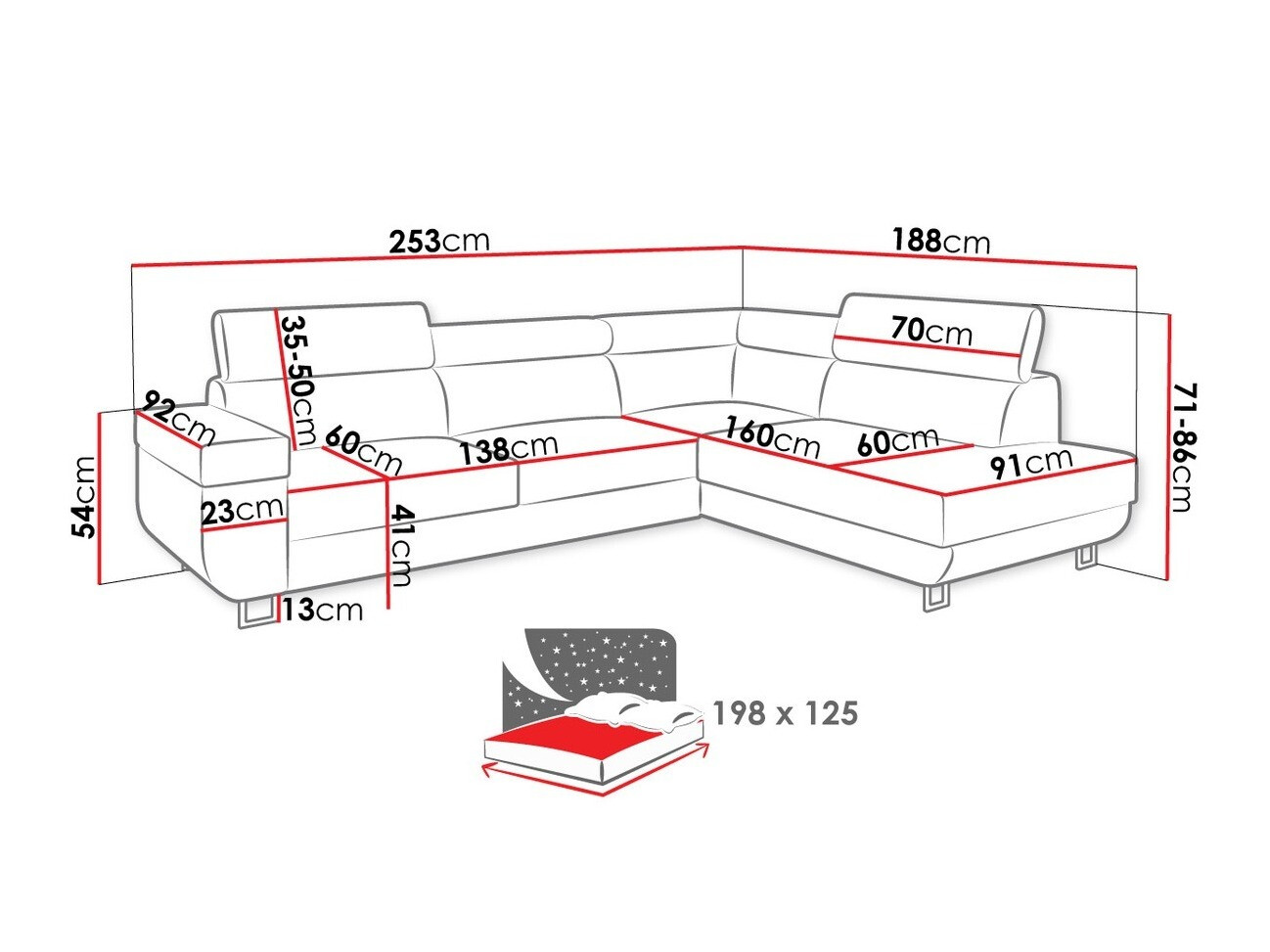 Ugaona sofa Comfivo 306 (Soft 017 + Lux 05)