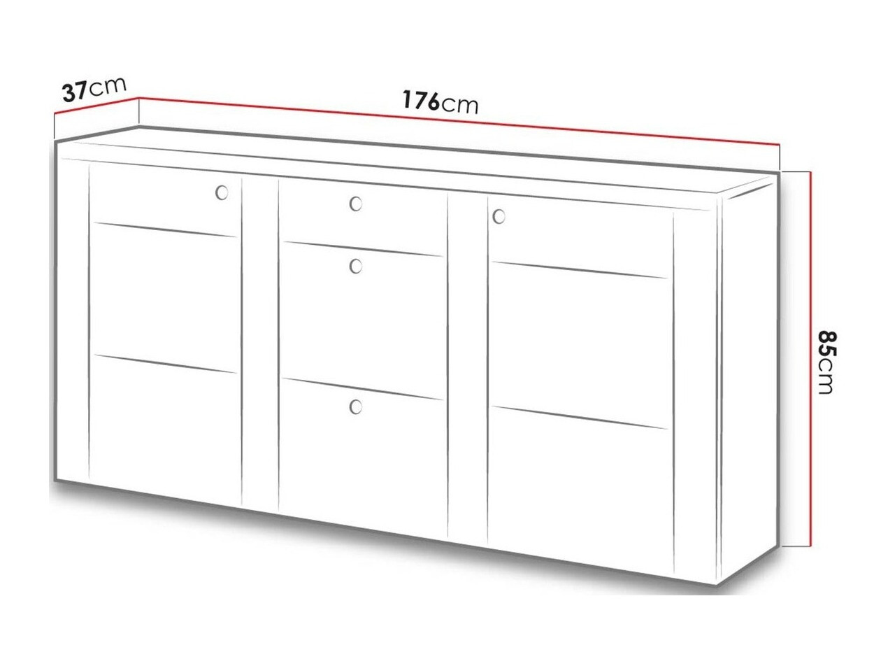 Komoda Salelbo 107 (Riviera hrast)