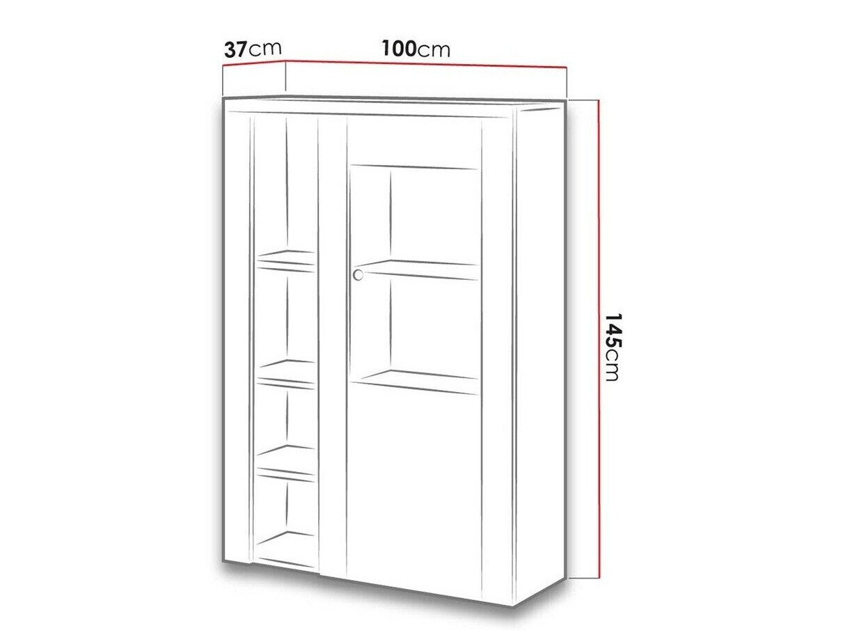 Polica Salelbo 104 (Sibu ariš + Trufel hrast)