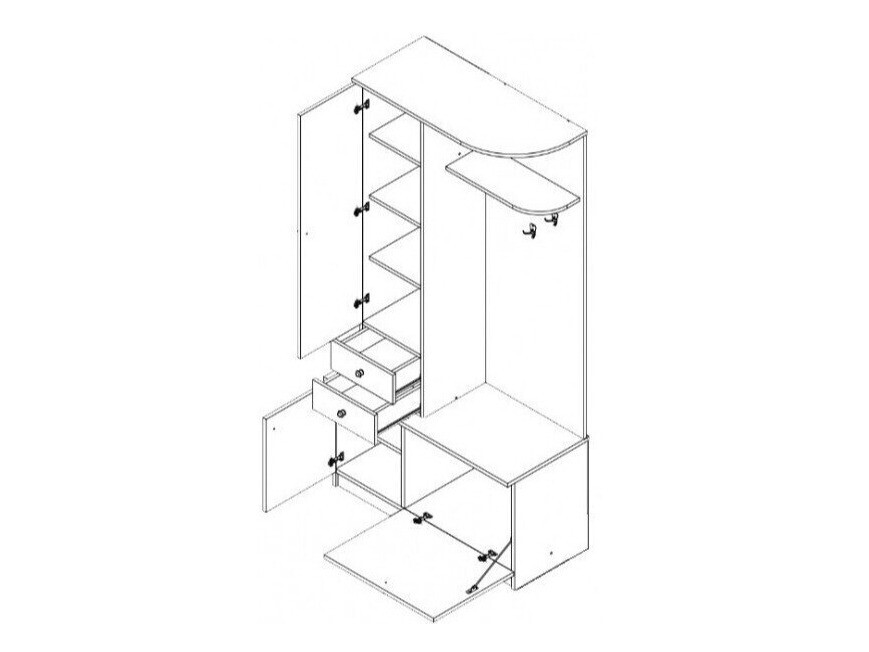 Set za hodnik Murrieta 116 (Sonoma hrast)