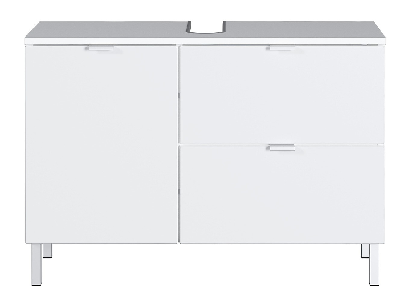 Samostojeći ormarić sa umivaonikom Lomcamo 101 (Belo + Sjajno belo)