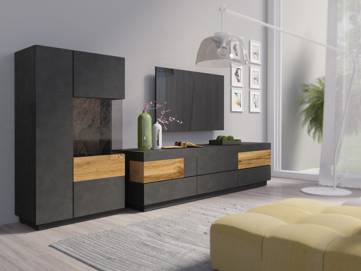 Ormarić Livlore 104 (Matera siva + Вотан храст)