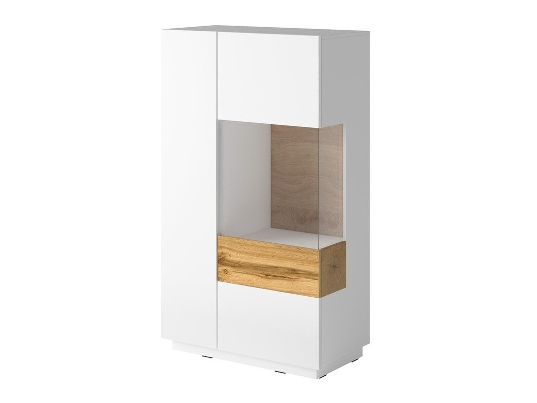 Set za dnevnu sobu Livlore 109 (Belo + Sjajno belo + Hrast Votan)