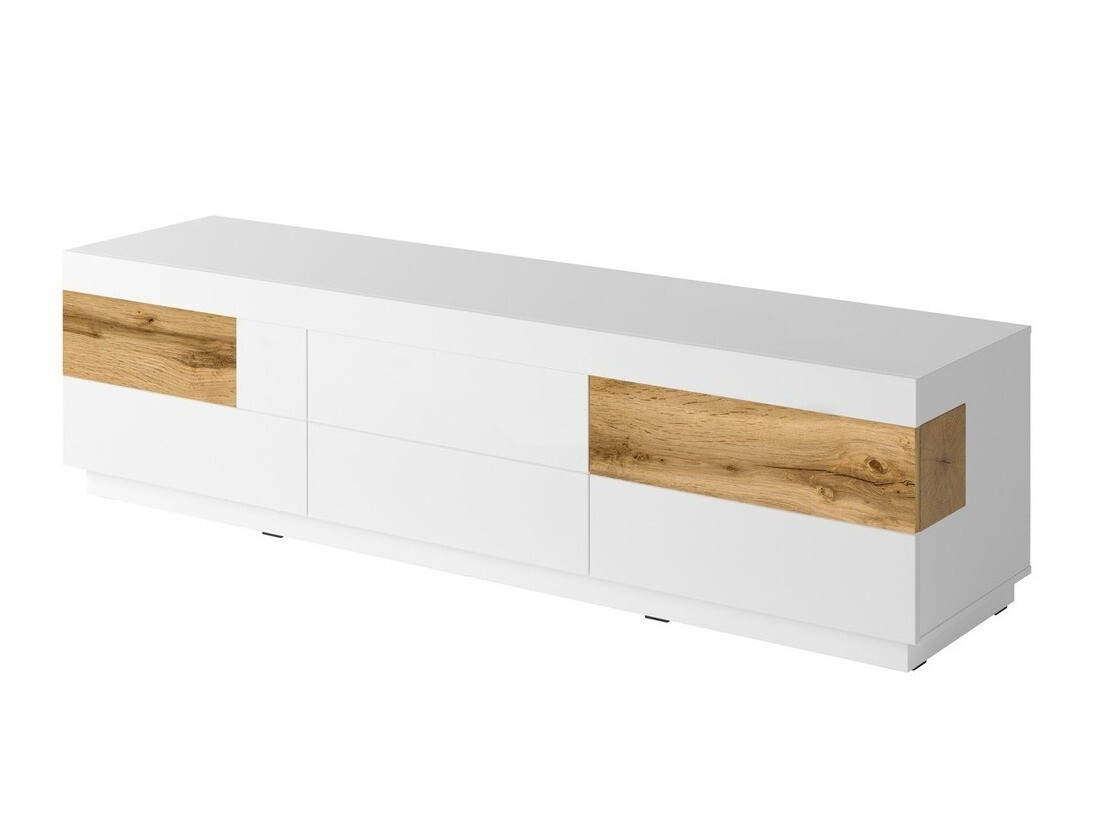 Set za dnevnu sobu Livlore 109 (Belo + Sjajno belo + Hrast Votan)