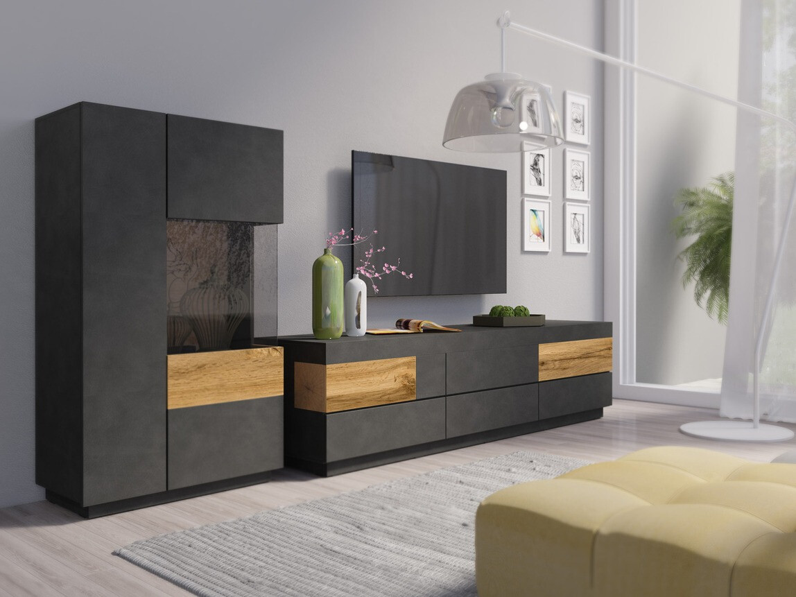 Set za dnevnu sobu Livlore 109 (Matera siva + Вотан храст)