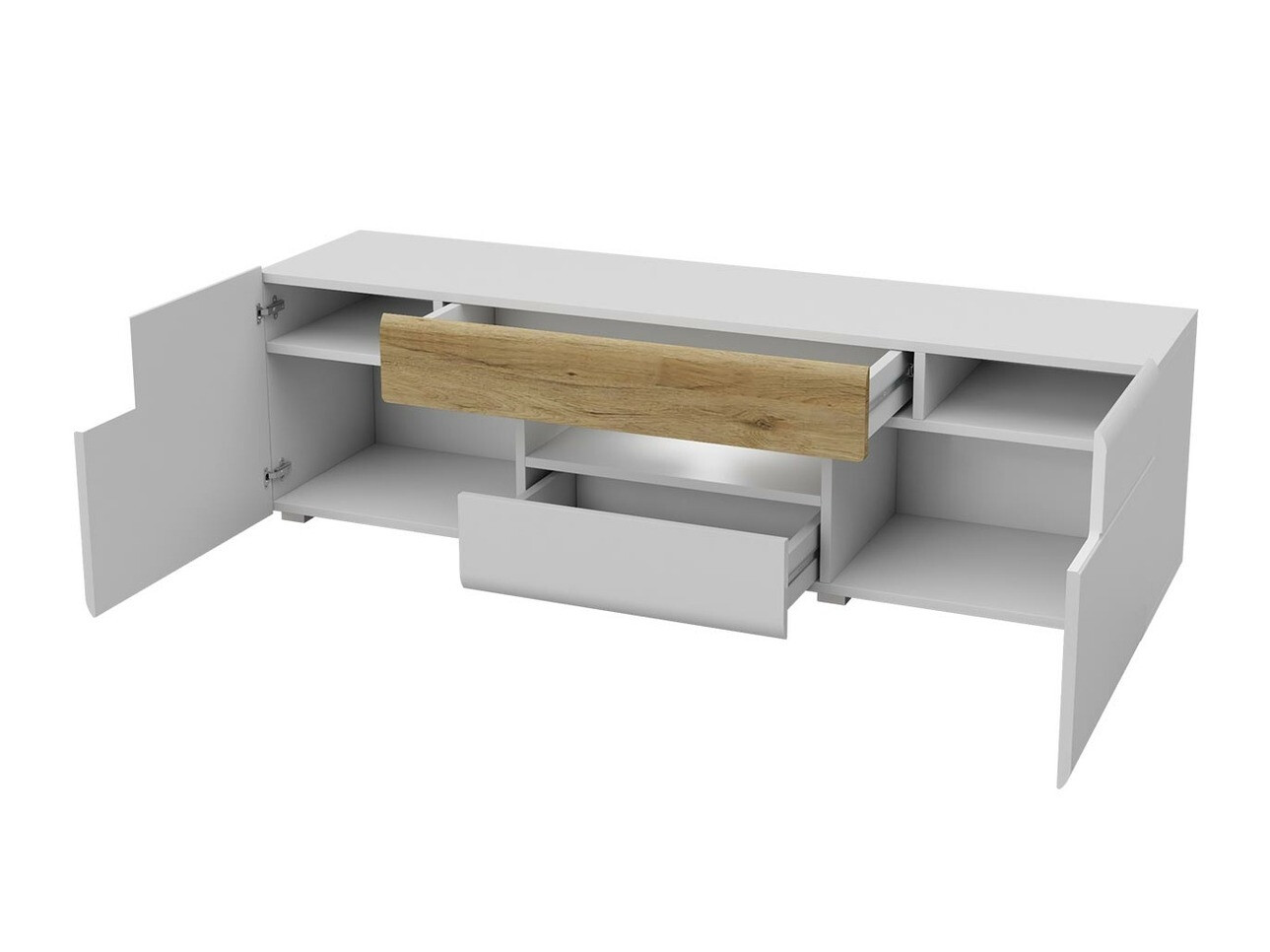 TV komoda Torsone 101 (Antracit + Gloss antracit + Grandson hrast)