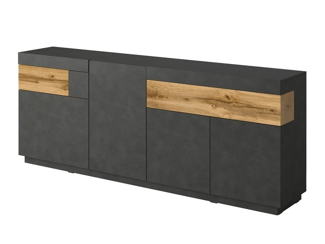 Komoda Livlore 101 (Matera siva + Вотан храст)