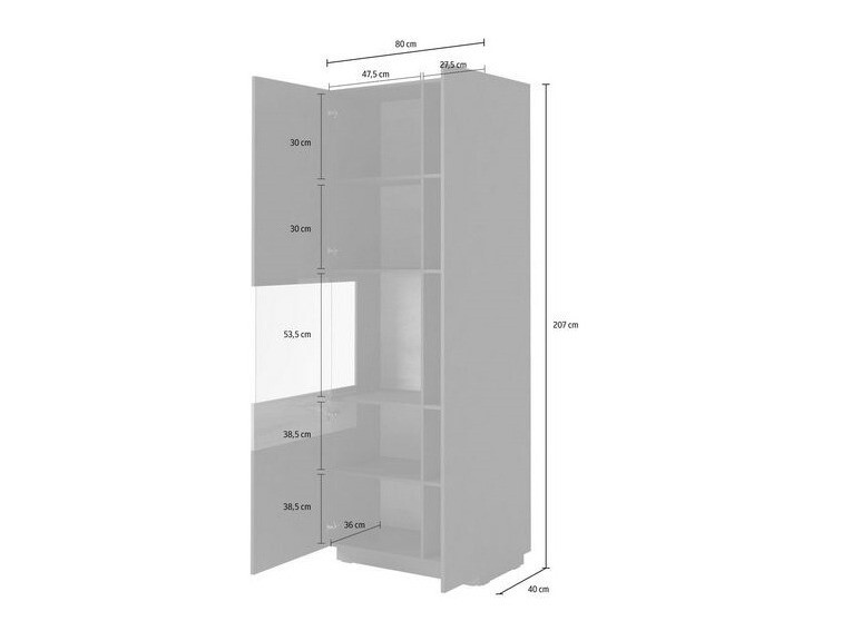 Set za dnevnu sobu Livlore 108 (Matera siva + Hrast Votan)