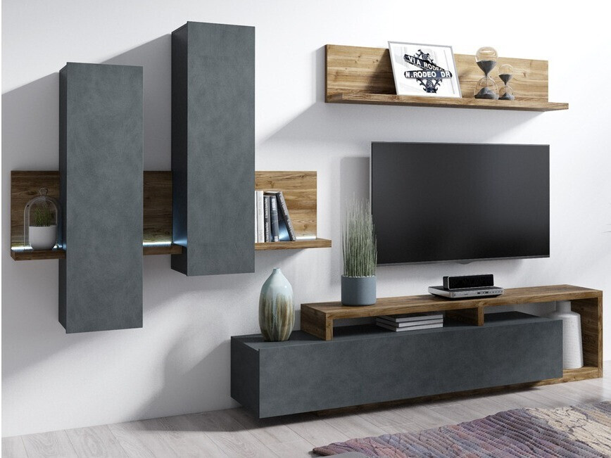 Zidna polica Lutiva 102 (Tamna smrča)