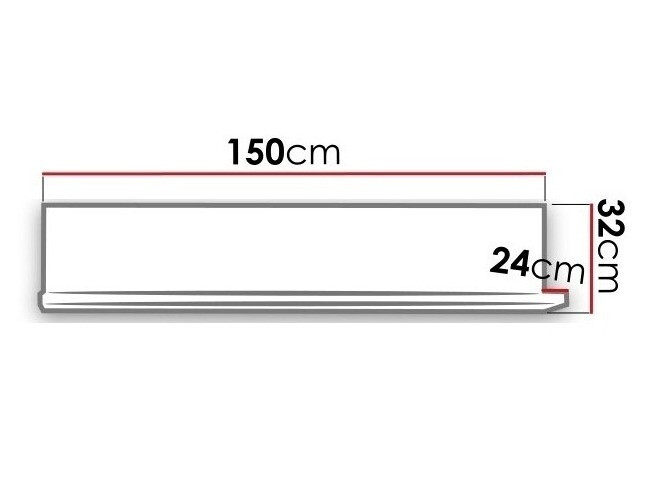 Zidna polica Lutiva 102 (Tamna smrča)
