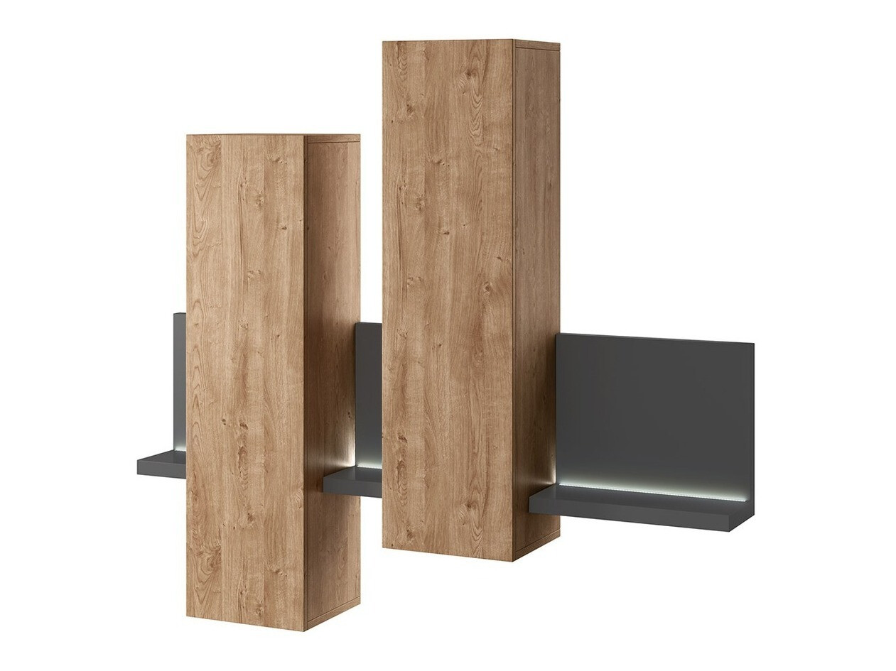 Zidni ormarić Lutiva 101 (Antricit (ugalj) + Ribbec hrast)