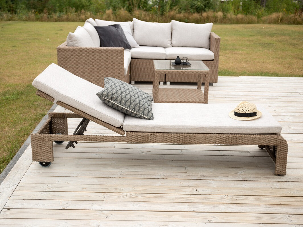 Baštenska ležaljka Dallas 771 (Svetlo smeđa + Bež)