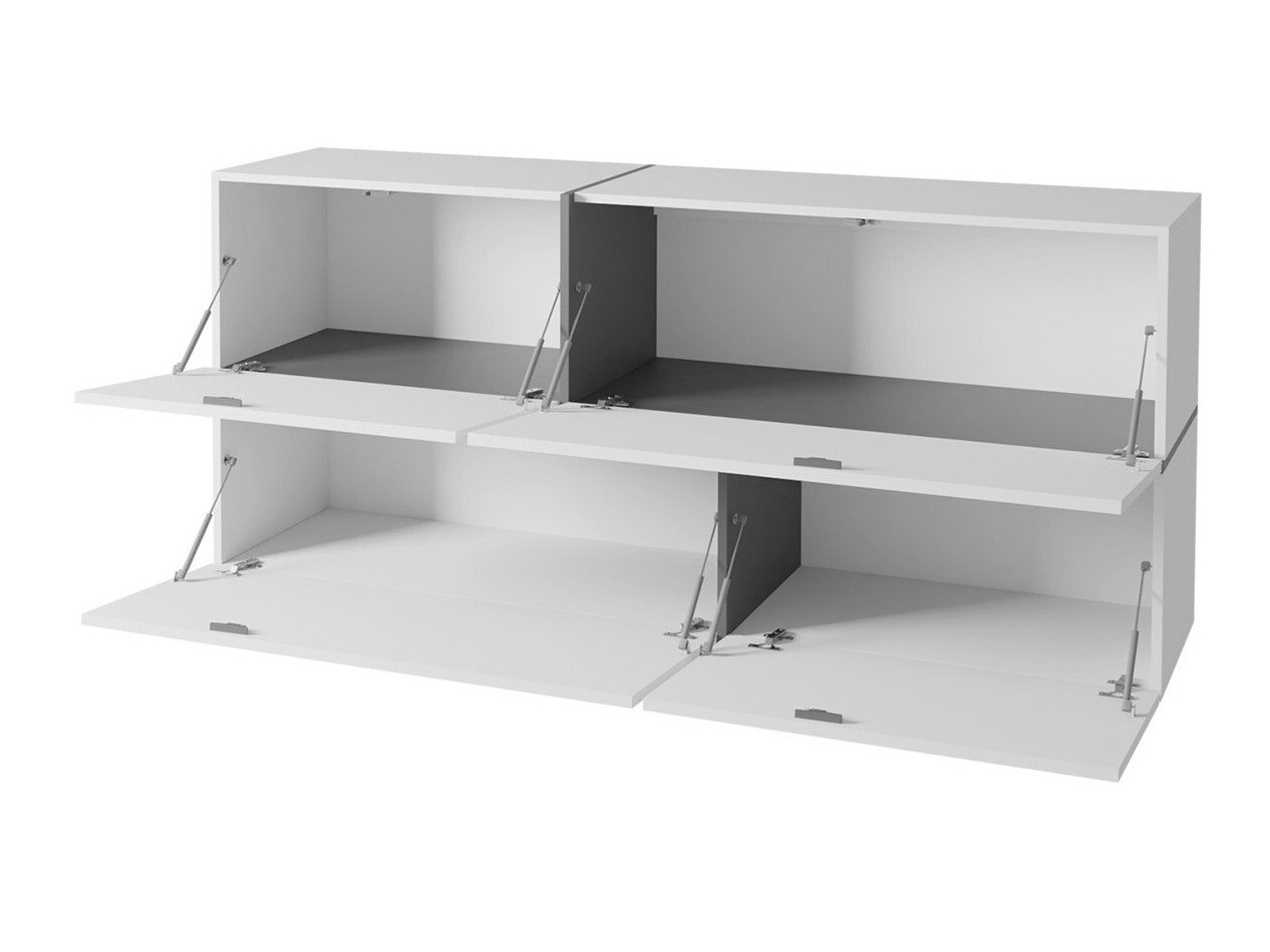 Zidni ormarić Charlotte 100 (Belo + Sjajno belo + Crno)