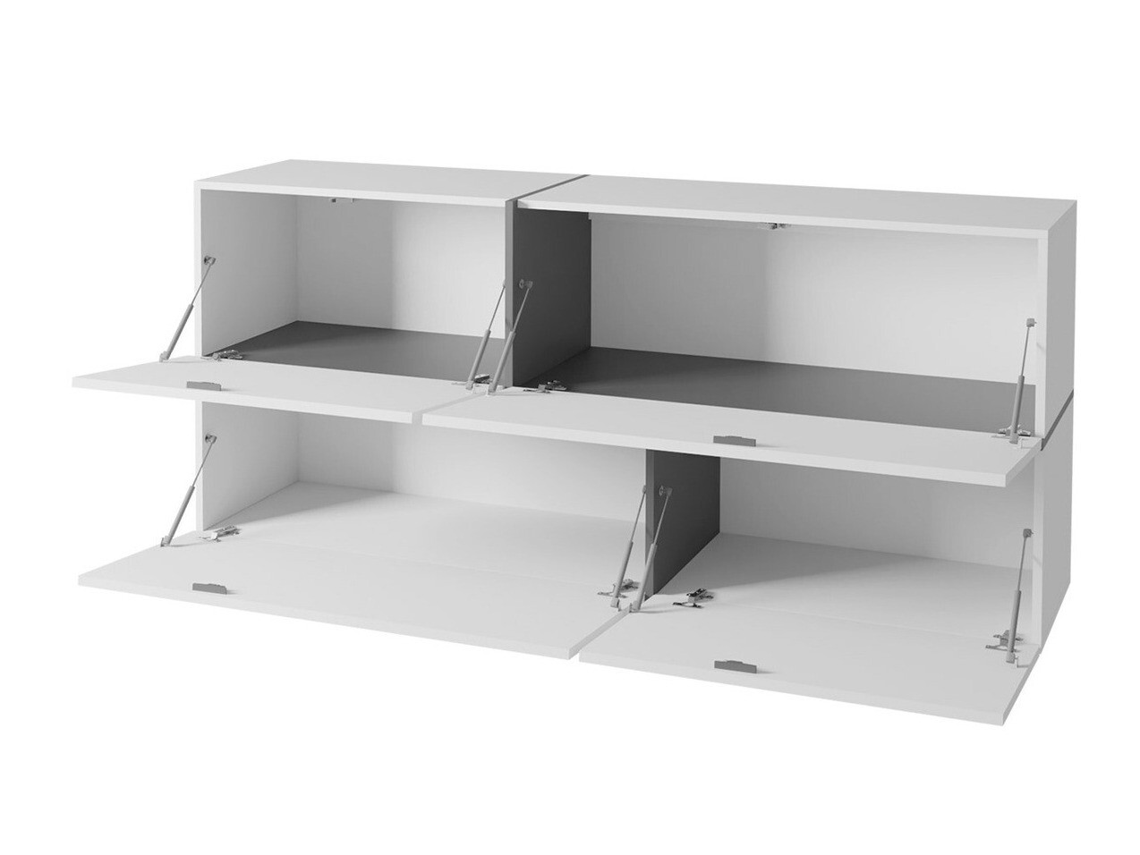 Zidni ormarić Charlotte 100 (Belo + Sjajno belo + Sonoma hrast)