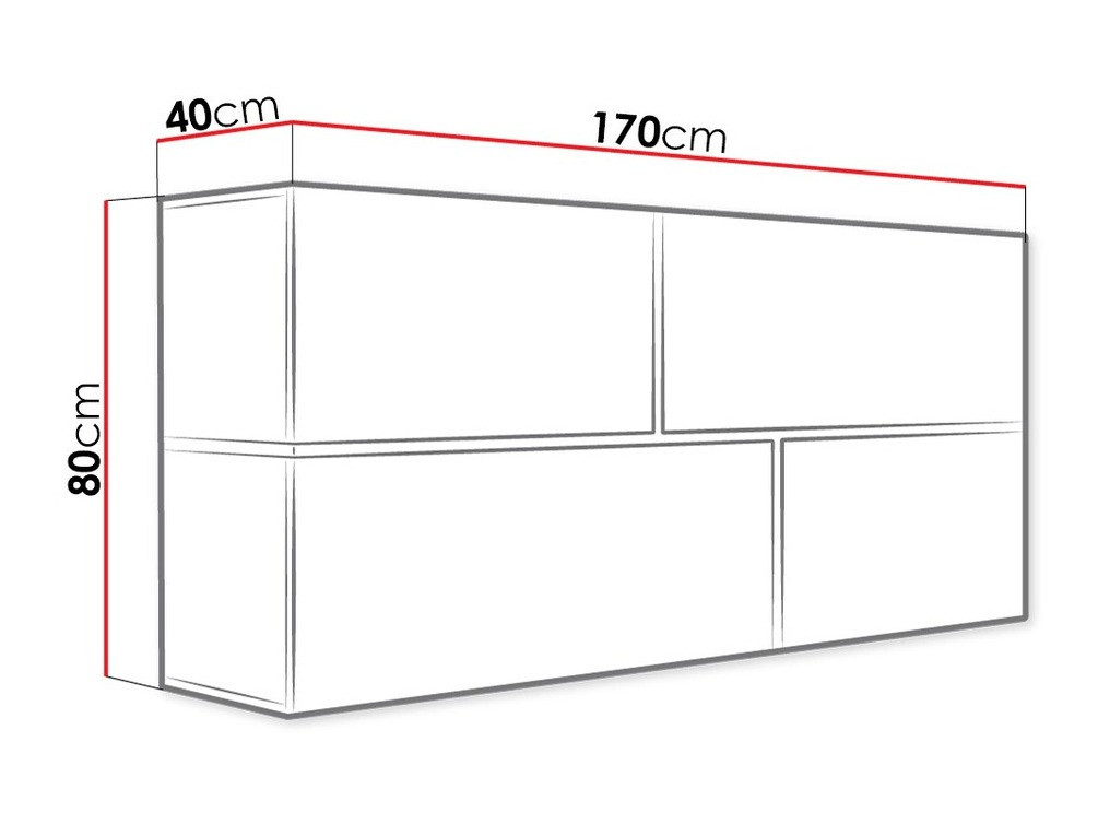 Zidni ormarić Charlotte 100 (Belo + Sjajno belo + Sonoma hrast)