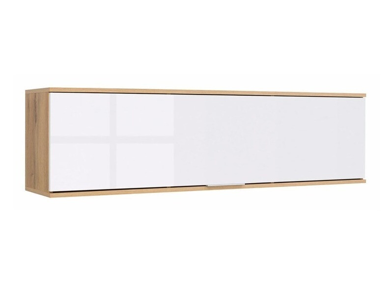 Zidni ormarić Tivetra 110 (Вотан храст + Sjajno belo)