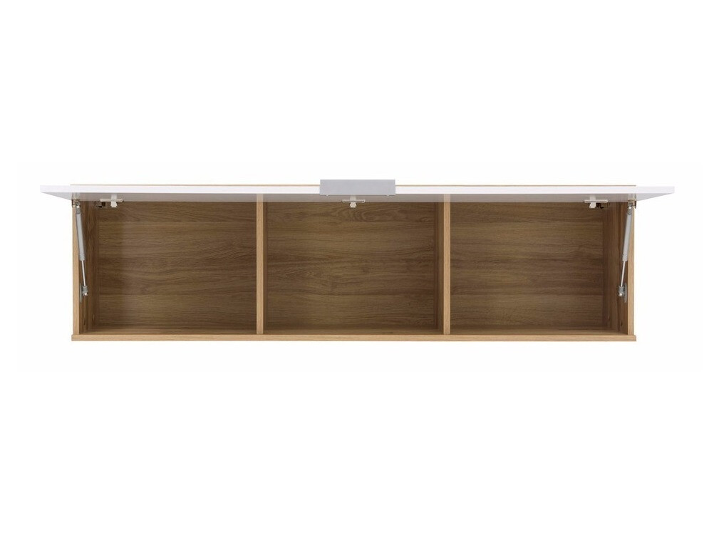 Zidni ormarić Tivetra 110 (Вотан храст + Sjajno belo)