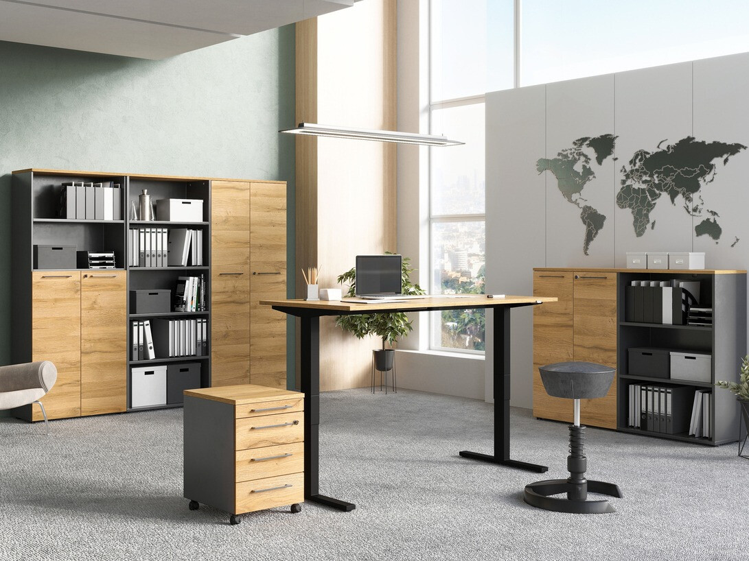 Ormarić Eliromo 102 (Graphite + Unuk hrast)